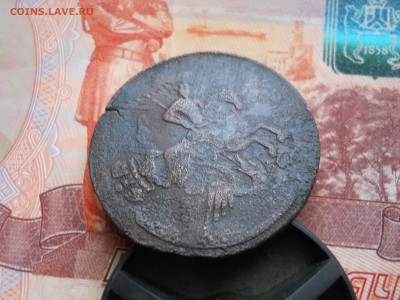 2 копейки 1757 г перечекан с облаков 1756 - DSCN7289.JPG