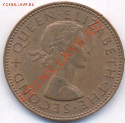 Н. Зеландия полпенни 1961г. До 1.04.11 г. 20-00 МСК. - Н. Зеландия 61.1