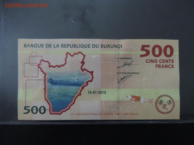 БУРУНДИ 500 франков 2015г, UNC до 27.01. - 500 франков 2015г., А..JPG