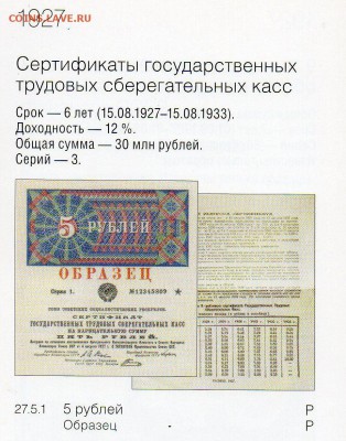 5 рублей 1927 год Образец на Оценку - img344