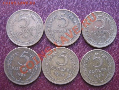 6 монет  по 5 копеек 1956 года из обращ  до 6.4.11 - IMG_5675