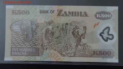 ЗАМБИЯ 500 квача 2011г., UNC ДО 28.01. - 500 квача 2011г., В..JPG
