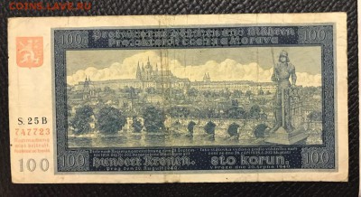 Словения, Чехословакия 100 крон 1940 год. Оценка - _20180124_222627.JPG