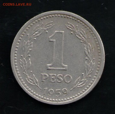 АРГЕНТИНА 1 ПЕСО 1959 - 9 001