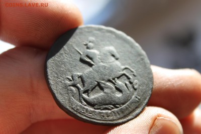 2 коп 1757г.Перечекан из облачной копейки 1756г.(165)  27.01 - IMG_3112.JPG