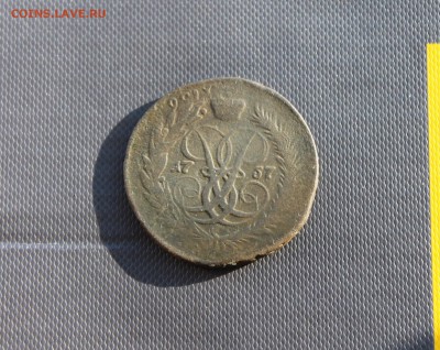 2 коп 1757г.Перечекан из облачной копейки 1756г.(165)  27.01 - IMG_3108.JPG