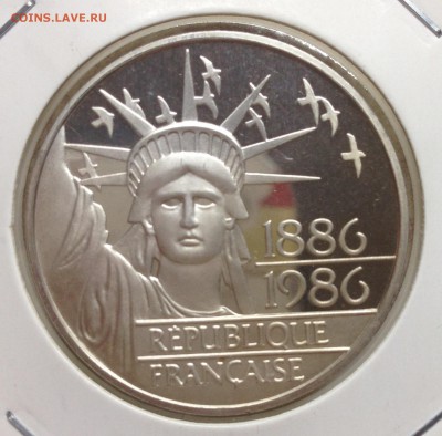 100 франков Франция 1986 Пруф, двойной вес 30 грамм. - FullSizeRender (6)