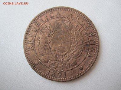 Аргентина, 2 сентаво 1891 до 28.01.18 20.00МСК - 2 сентаво 1891 года Аргентины. Реверс..JPG