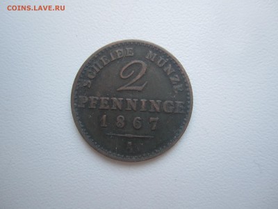 Пруссия, 2 пфеннинга 1867 со 100 руб. до 28.01.18 20.00МСК - IMG_2779.JPG