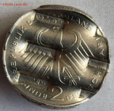 С РУБ.ГЕРМАНИЯ 2 марк  1990г. ГАШЕНАЯ Курт Шумахер до 1.02 - IMG_0765