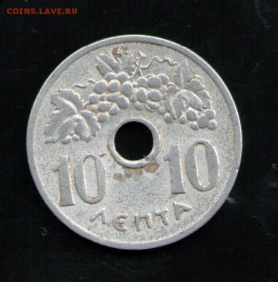 ГРЕЦИЯ 10 ЛЕПТА 1954 - 7 001