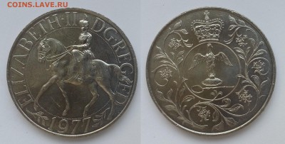 Великобритания 25 пенсов 1977 года - 1.02 22:00 мск - Брит150