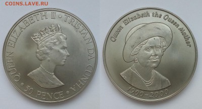 о.Тристан-да-Кунья 50 пенсов 2000 г - 1.02 22:00 мск - ТДК350
