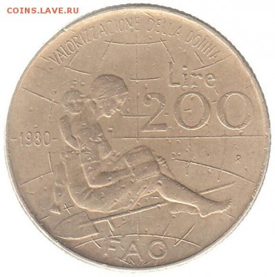 200 лир Италия 1980 женщины до 30.01 в 22.00 - о