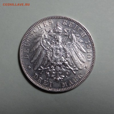 Германия, 3 марки 1910 Саксония до 03.02.2018 - 2