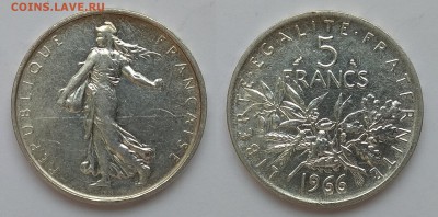 Франция 5 франков 1966 года, серебро - 1.02 22:00:00 мск - IMG_20180127_113407