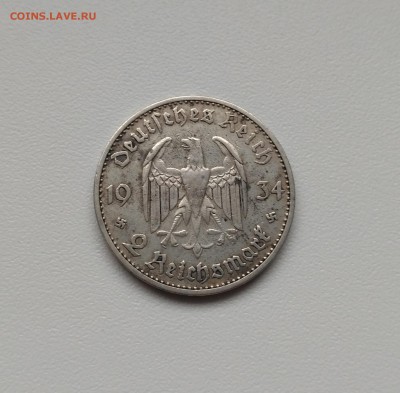 ГЕРМАНИЯ(РЕЙХ),2 рейхсмарки 1934D(Кирха с дато)!до30.01.2018 - IMG_20180128_102519