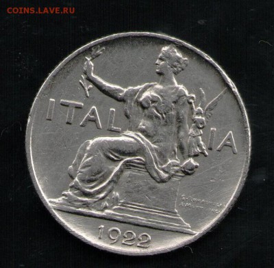 ИТАЛИЯ 1 ЛИРА 1922 - 1 001
