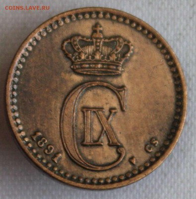 С 1 РУБ. СТАРАЯ ДАНИЯ 1 эре  1891г. ДЕЛЬФИН  до 4.02 в 22-00 - IMG_0494
