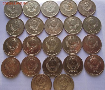 5 копеек 1961-1991 22 монеты (есть 1973, 1975) погодовка - DSCF2593.JPG