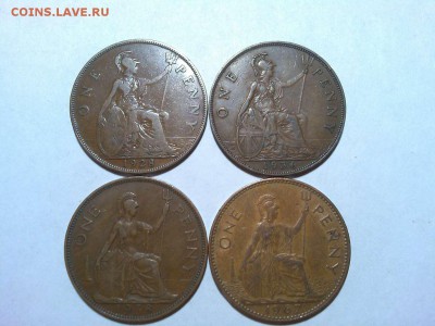 4 монеты, пенни Великобритании, 1928-67гг., до 03.02.18г. - IMG_20180127_211545_thumb