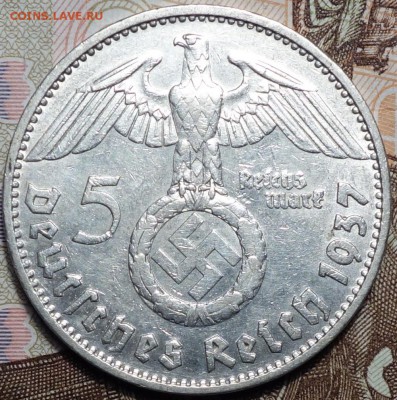 ГЕРМАНИЯ(РЕЙХ),5 рейхсмарок 1937D 05.02.18 в 22-00 - DSC03799.JPG