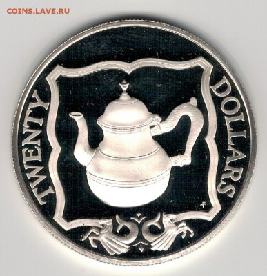 Ag Брит.Вирг.о-ва 20$ 1985 Чайник до 05.02.18 в 22ч (Е43) - 5-бво8а