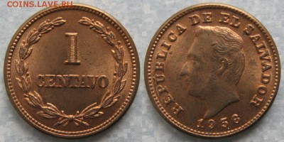 Сальвадор 1 сентаво 1956    : до 06-02-18 в 22:00 - Сальвадор 1 сентаво 1956    6332