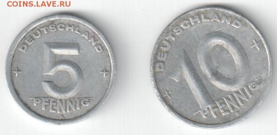 Германия, 7 монет 1949-53 гг., до 04.02.2018_22:00 мск - ран
