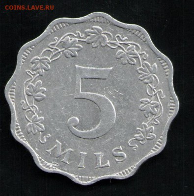 МАЛЬТА 5 МИЛС 1972 - 5 001