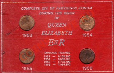 ВЕЛИКОБРИТАНИЯ ФАРТИНГИ НАБОР 1950-Е ДО 04.04.11 В 22.00МСК - img689