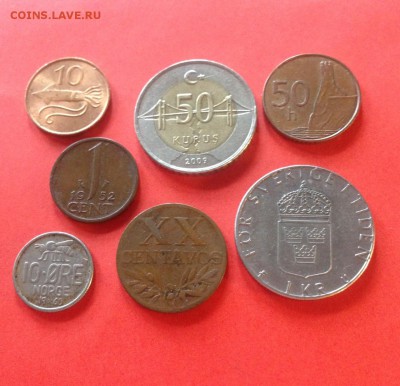 7 монет Европы (1952-2009г.) , до 06.02.18г. - европа
