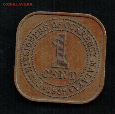 МАЛАЙЯ 1 ЦЕНТ 1939 - 1 001