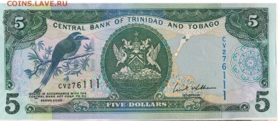 Тринидад и Тобаго 5$ 2006 до 06.02.2018 в 22.00мск (Д65) - 1-1тит5а