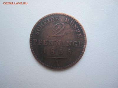 Германия, 2 пфеннинга 1858 со 100 руб. до 4.02.18 20.00МСК - IMG_2786.JPG