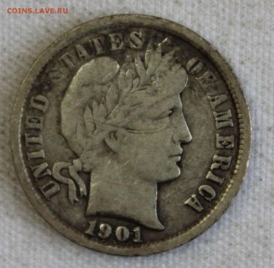 С РУБ. USA ONE DIME 1901г. BARBER   до 7.02 в 22-00 - IMG_0581