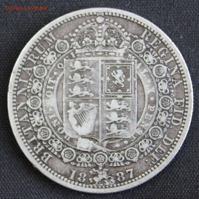 С РУБ. БРИТАНИЯ ПОЛ КРОНЫ 1887г. ВИКТОРИЯ в КОРОНЕ  до 7.02 - IMG_0869