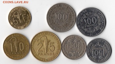 Западная Африка Подборка 7 монет до 06.02 - c22