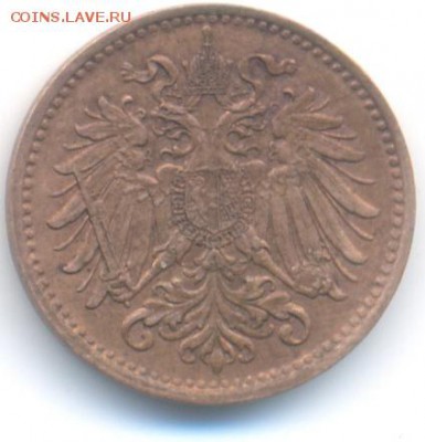 Австро-Венгрия, 1 геллер 1895 г. - 1 хеллер 1895 Австро-Венгрия (Австрия)-2