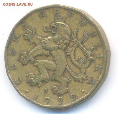 Чехия, 20 крон 1999 г. - 20 кр Чехия совр-1999 2