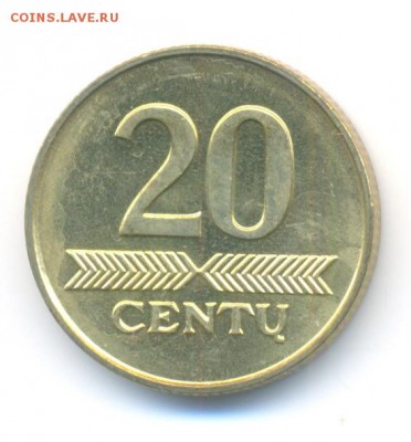 Литва, 20 центов 2009 г. - 20 цент Литва-1