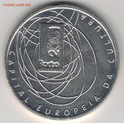 Ag ПОРТУГАЛИЯ 500 ЭСКУДО 2001 ПОРТУ 08.02 В 22.00МСК (Е489) - 5-п500