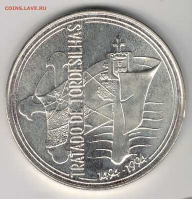 Ag ПОРТУГАЛИЯ 1000 ЭСКУДО 1994 ДОГОВОР 08.02 В 22Ч (Е725) - 5-порт1000э94