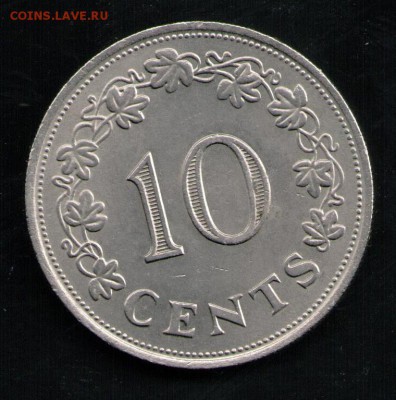 МАЛЬТА 10 ЦЕНТОВ 1972 - 5 001