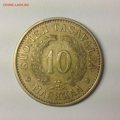 ФИНЛЯНДИЯ. 10 марок. 1934г. - 1 (10)