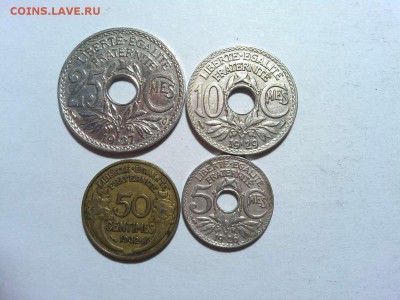 4 монеты Франции 1926-1937гг., до 10.02.18г. - IMG_20180128_150621_thumb
