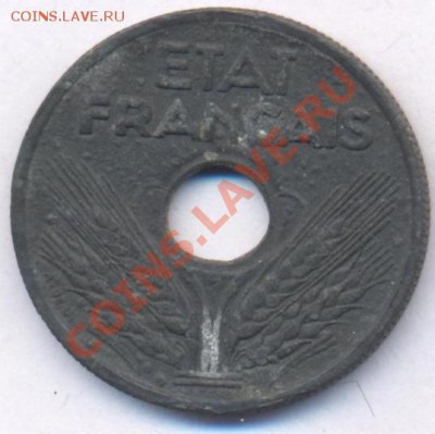 Франция 10 сантимов 1941 г. До 4.04.11 г. 20-00 МСК. - Фр 10 сантимов.1