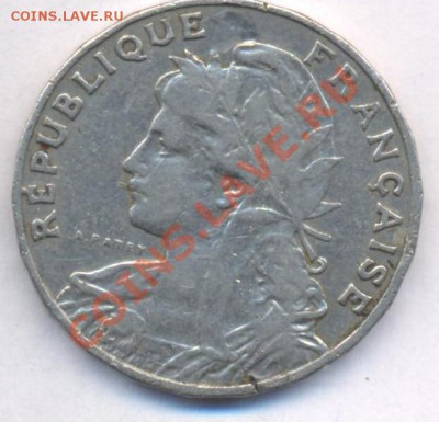 Франция 25 сантимов 1905 г.  До 4.04.11 г. 20-00 МСК. - Фр 25 сантимов