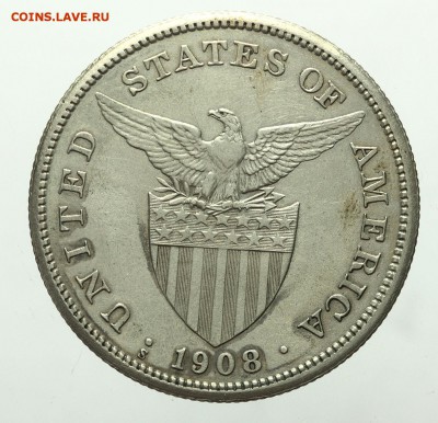 Американские Филиппины 1 песо 1908 XF Серебро Крона Шайба - s-l1600 %25282%2529