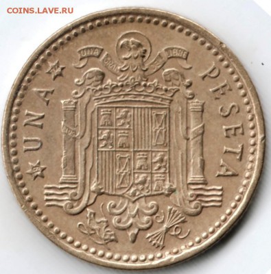 Испания одна песета 1966 г. 19 внутри з до 24.00 12.02.18 г. - Scan-180205-0033